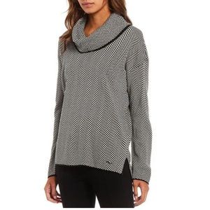 Calvin Klein cowl neck herringbone sweater sz S